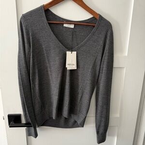 Aritzia Charcoal Knit Top
